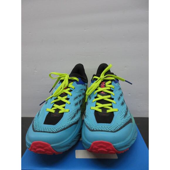 like new HOKA ONE ONE Mens Speedgoat 5 Textile Scuba Blue Black Trainers 10D US - Picture 1 of 5